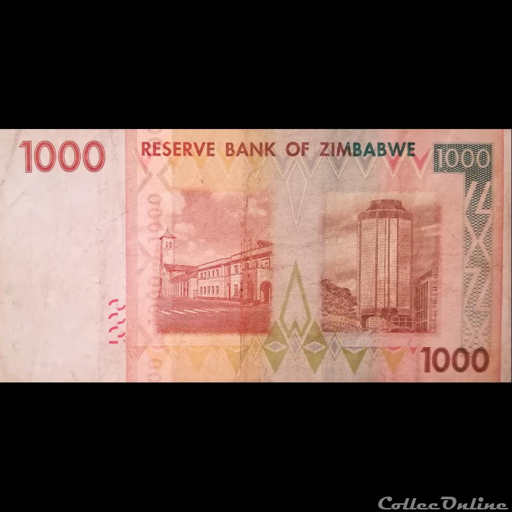 ZIMBABWE - P 71 - 1000 DOLLARS - 2007 billet afrique zimbabwe p 71 1000 dollars 2007