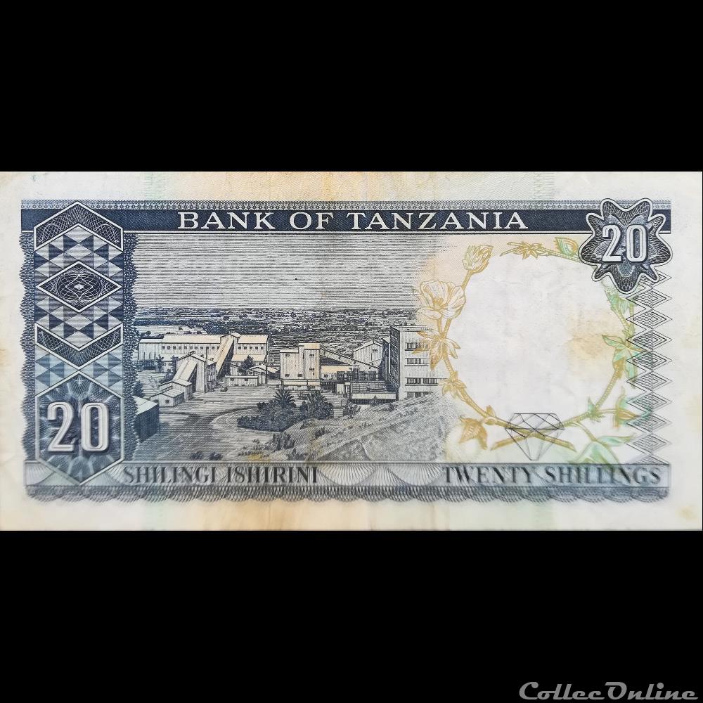 TANZANIE - P 03 A - 20 SHILLINGS - 1966 billet afrique tanzanie p 03 a 20 shillings 1966