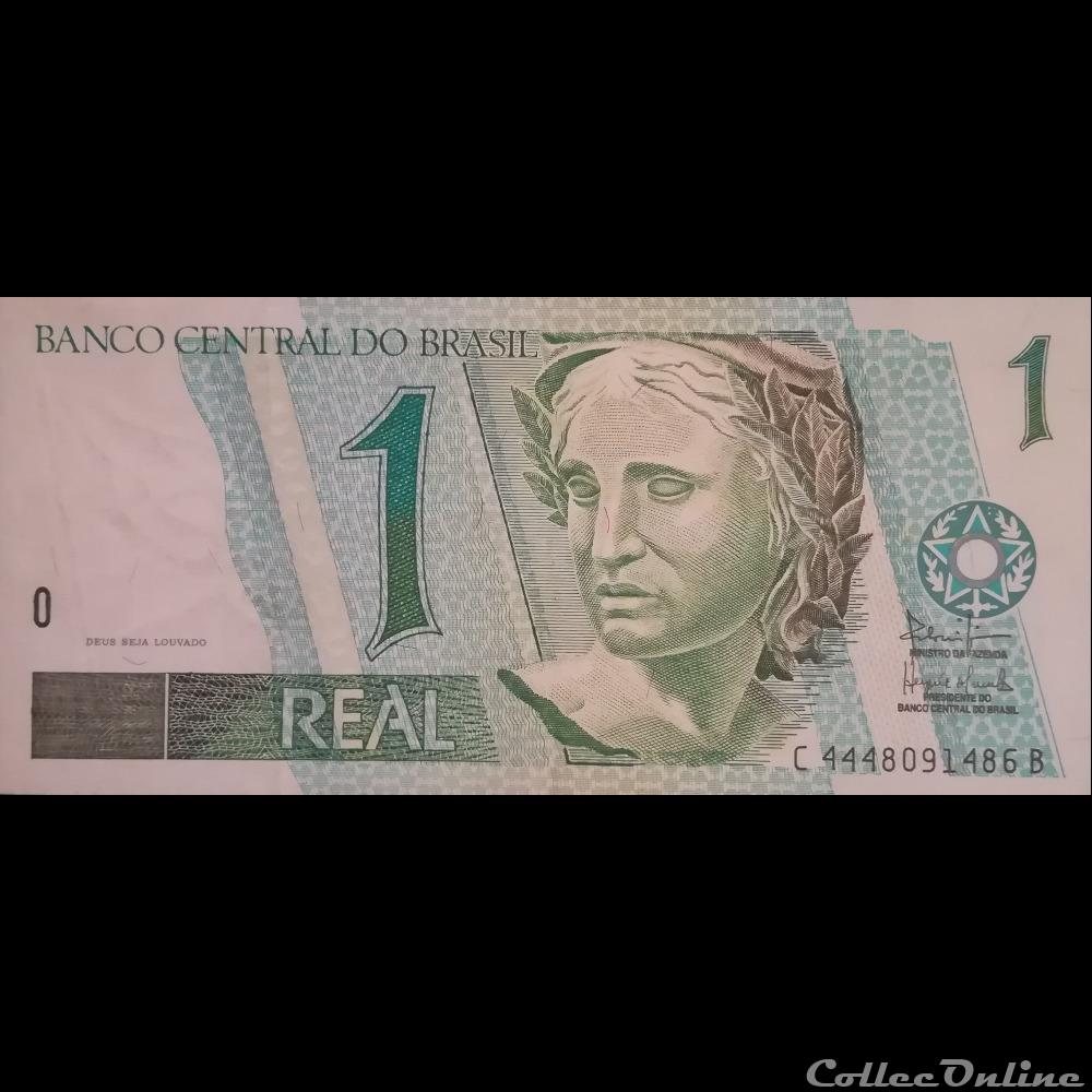 BRESIL - P 243A G - 1 REAL - 2003 billet amerique du sud bresil p 243a g 1 real 2003