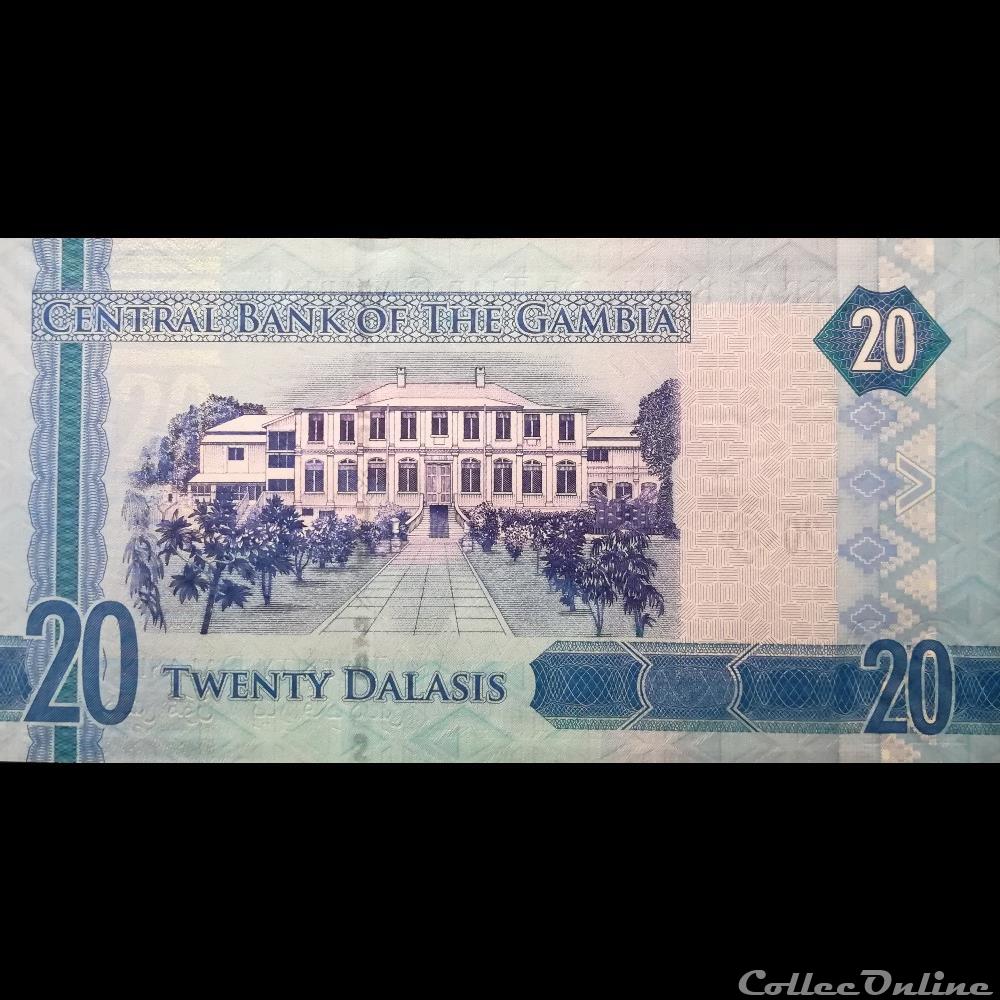 billet afrique gambie p 33 20 dalasis 2015