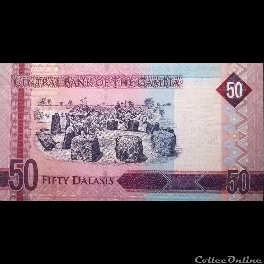 billet afrique gambie p 34 50 dalasis 2015