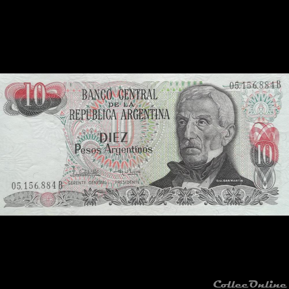 ARGENTINE - P 313 A (2/2) - 10 PESOS - 1984 billet amerique du sud argentine p 313 a 2 2 10 pesos 1984