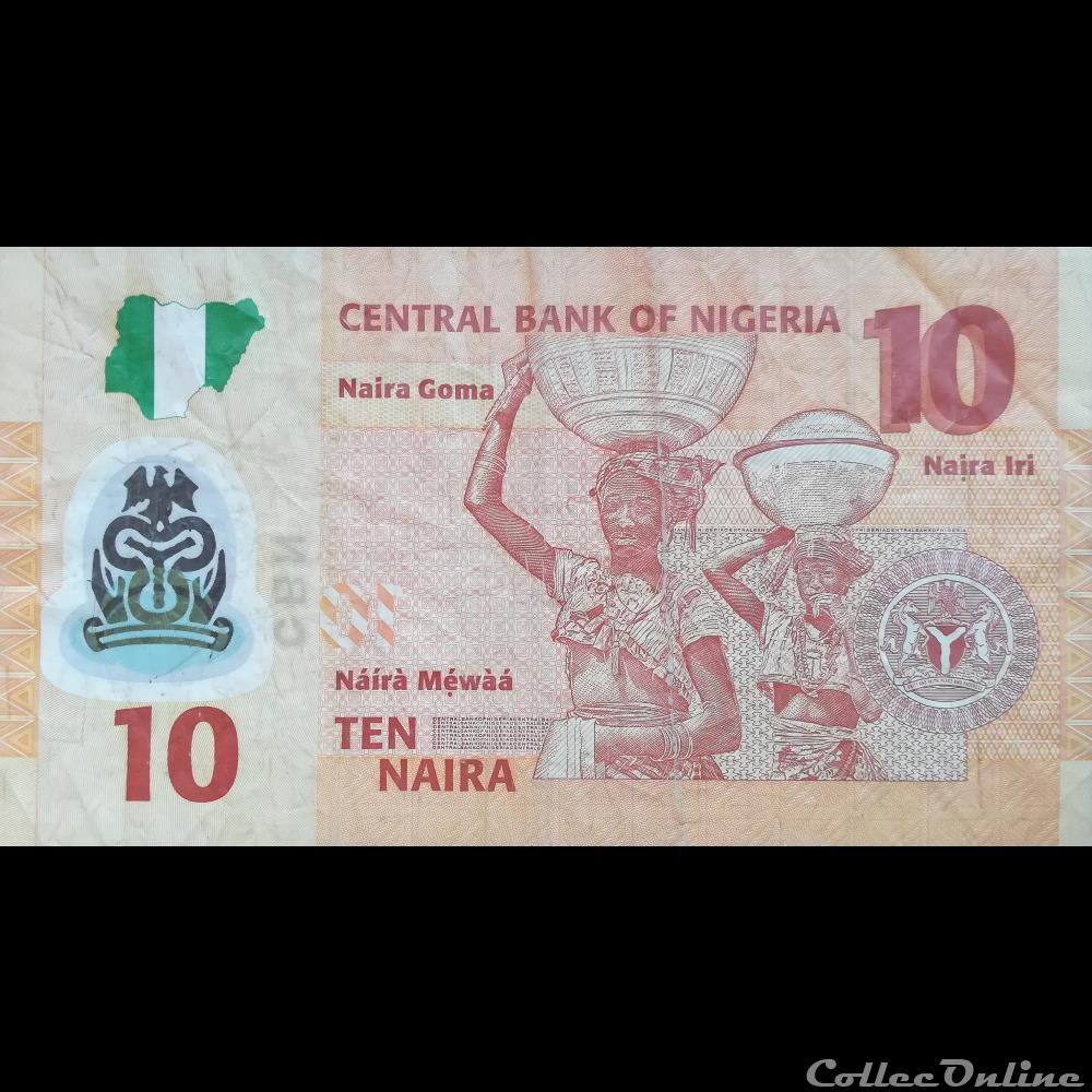 billet afrique nigerium nigeria p 39 a1 10 naira 2009