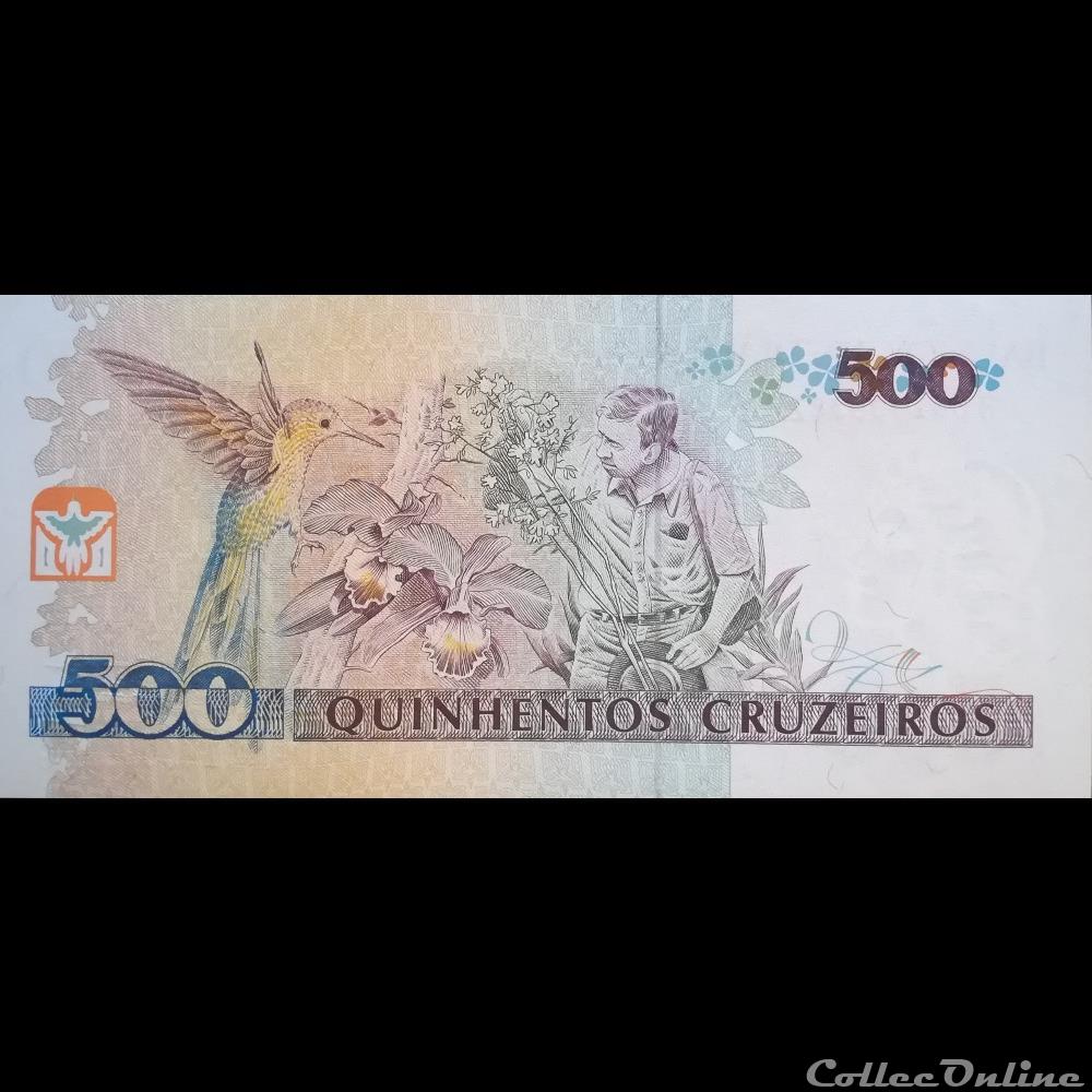 BRESIL - P 230 A - 500 CRUZEIROS - 1990 billet amerique du sud bresil p 230 a 500 cruzeiros 1990