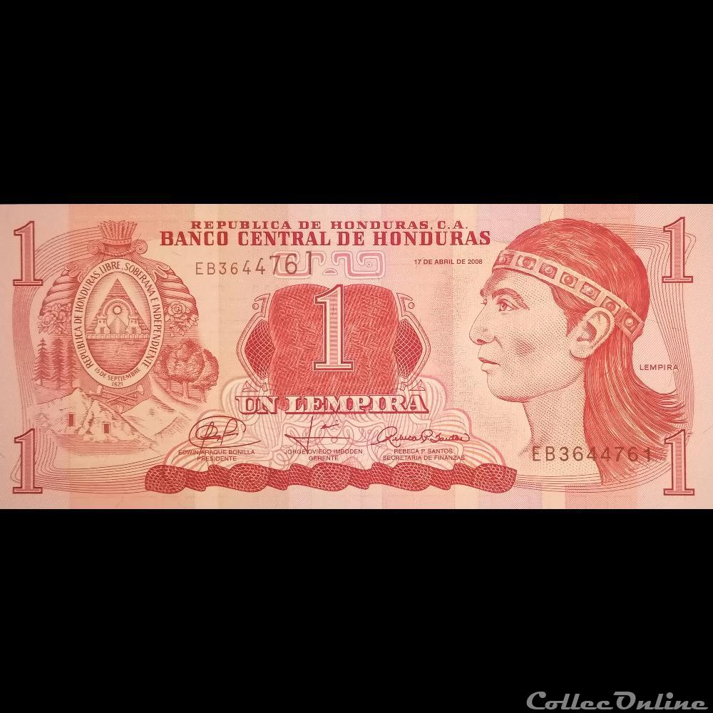 HONDURAS - P 089 A - 1 LEMPIRA - 2008 billet amerique nord honduras p 089 a 1 lempira 2008