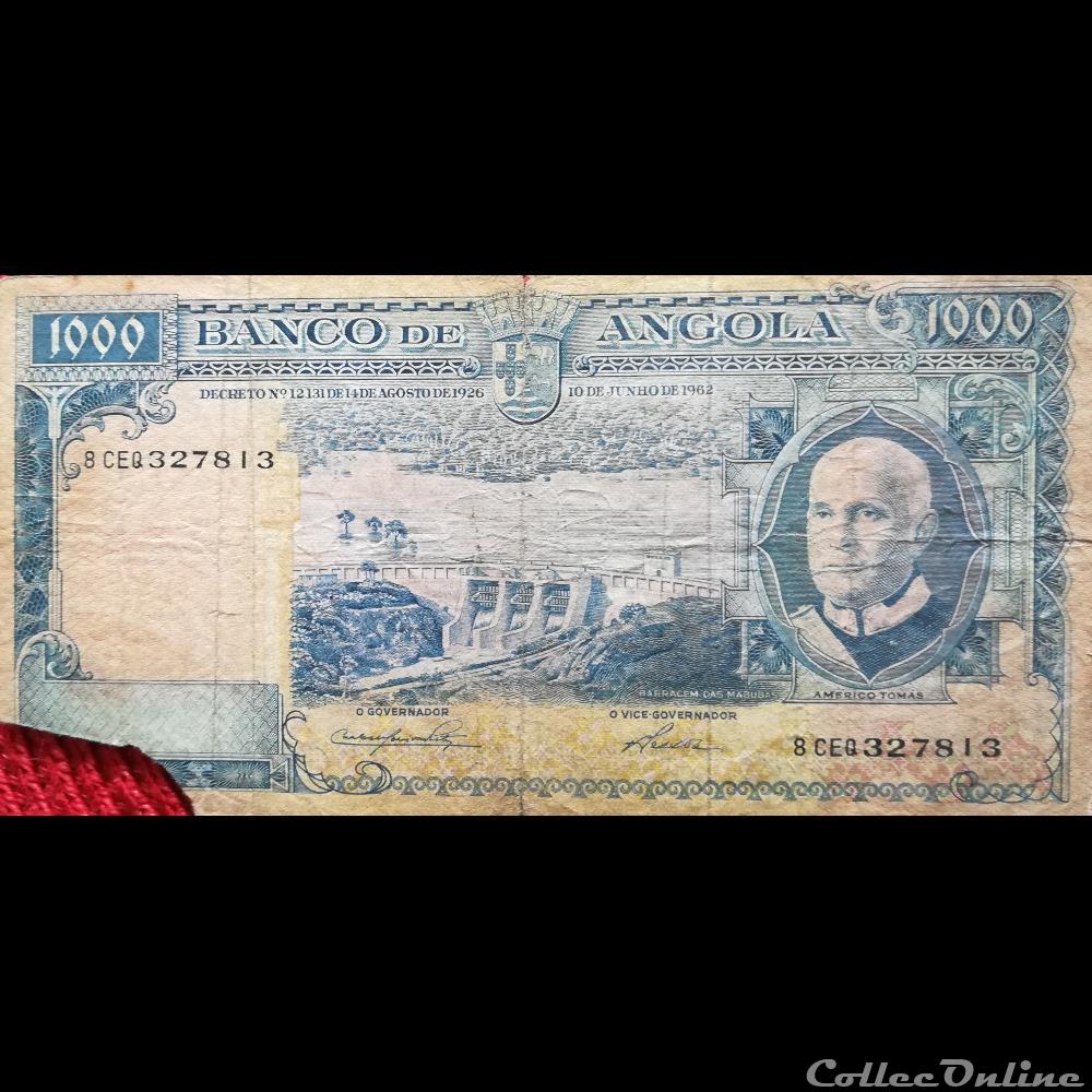 ANGOLA - P 096 - 1000 ESCUDOS - 1962 billet afrique angola p 096 1000 escudos 1962
