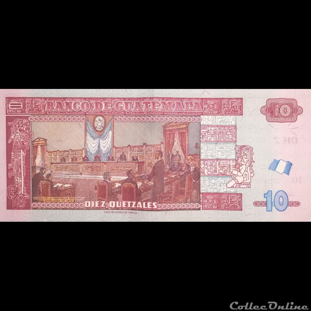 GUATEMALA - P NEW - 10 QUETZALES - 2017 billet amerique du nord guatemala p new 10 quetzales 2017