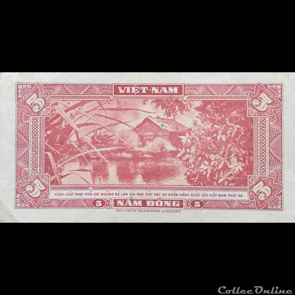 VIÊT NAM DU SUD - P 13 - 05 DÔNG - 1955 billet asie vietnam viet nam du sud p 13 05 dong 1955