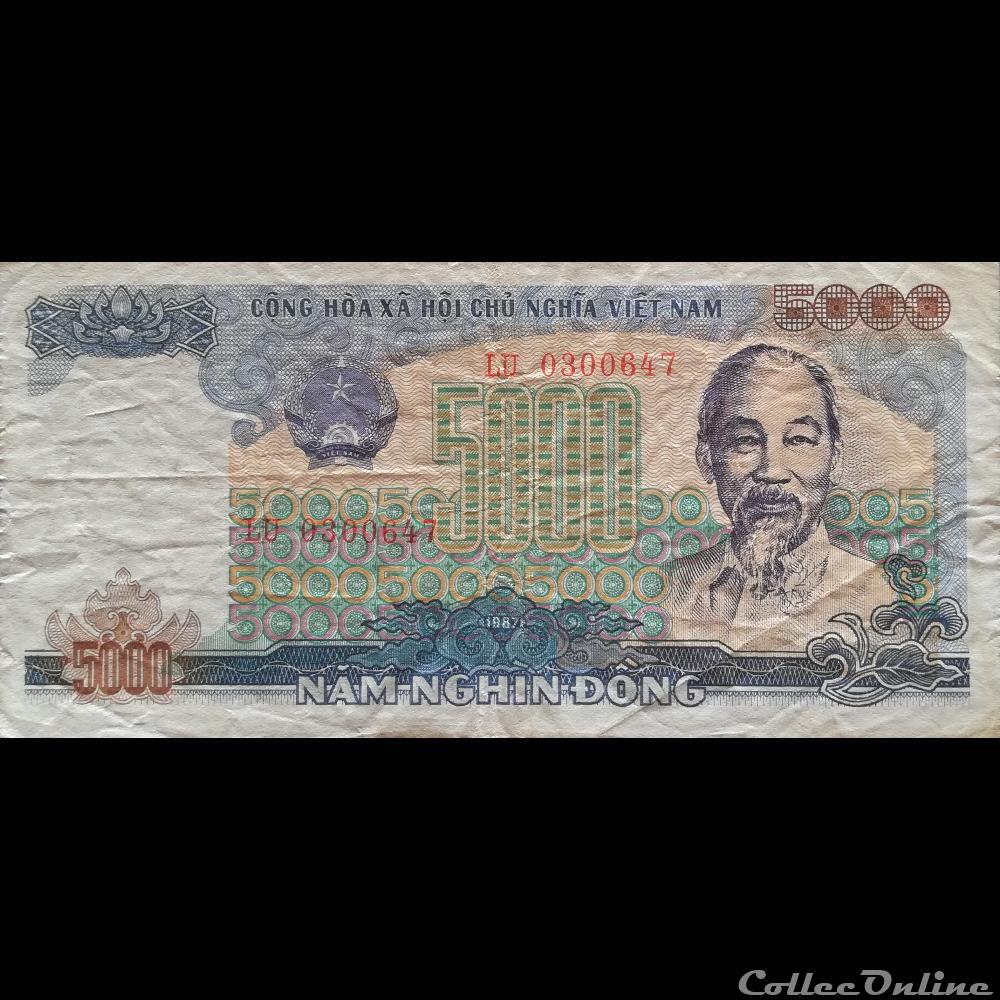 VIÊT NAM - P 104 - 5.000 DÔNG - 1987 billet asie vietnam viet nam p 104 5 000 dong 1987