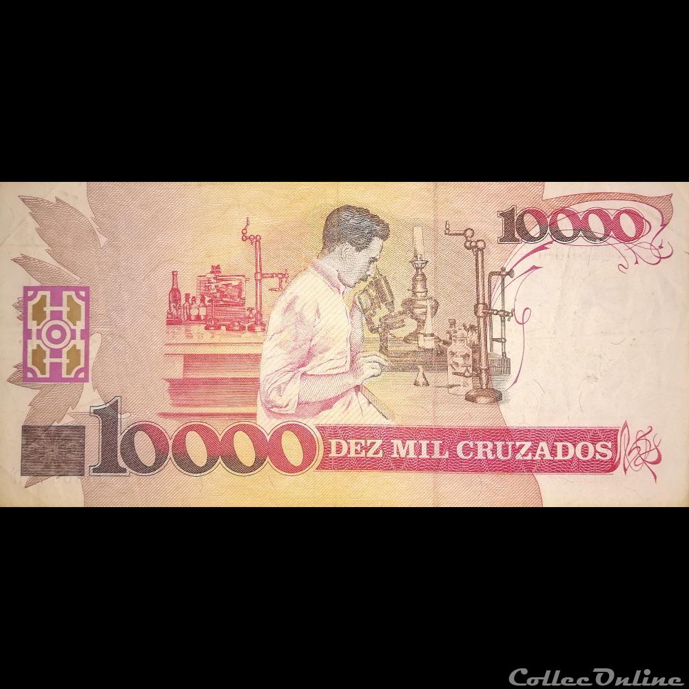 BRESIL - P 215 A - 10.000 CRUZADOS - 1989 billet amerique du sud bresil p 215 a 10 000 cruzados 1989