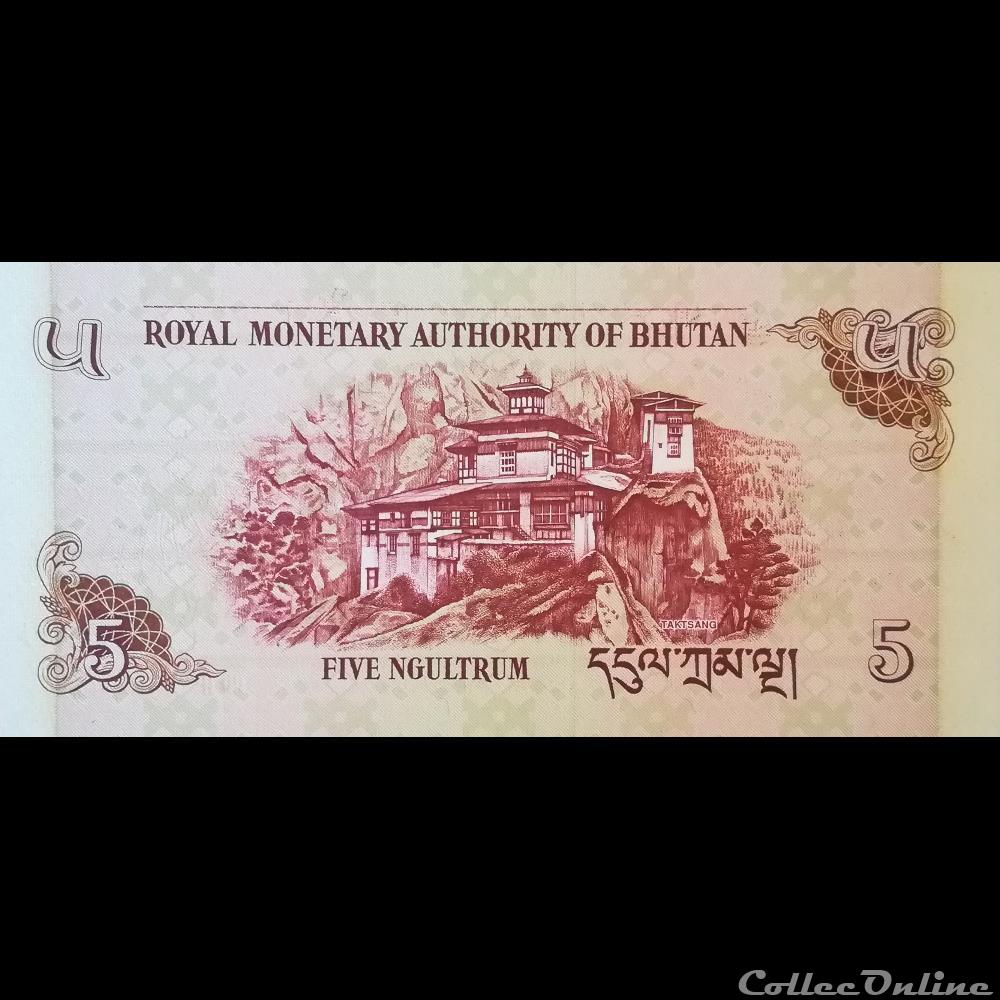 billet asie ile coco bhoutan p 28 a 5 ngultrum 2006