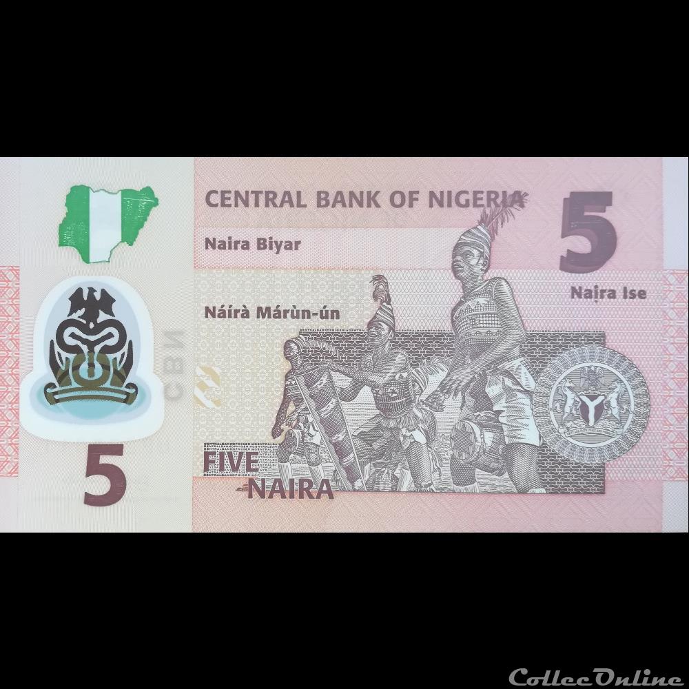 billet afrique nigerium nigeria p 38 a1 5 naira 2009