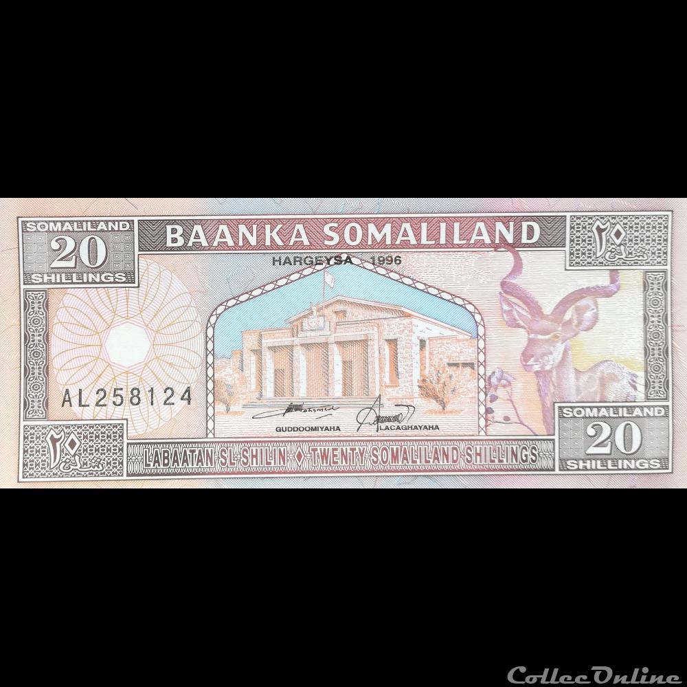 SOMALILAND - P 03 B - 20 SHILLINGS - 1996 billet afrique somalie somaliland p 03 b 20 shillings 1996