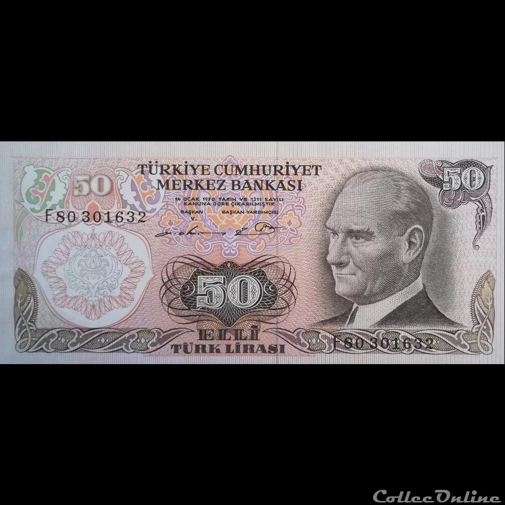 TURQUIE - P 188 A - 50 LIRA - 1976 billet asie turquie p 188 a 50 lira 1976
