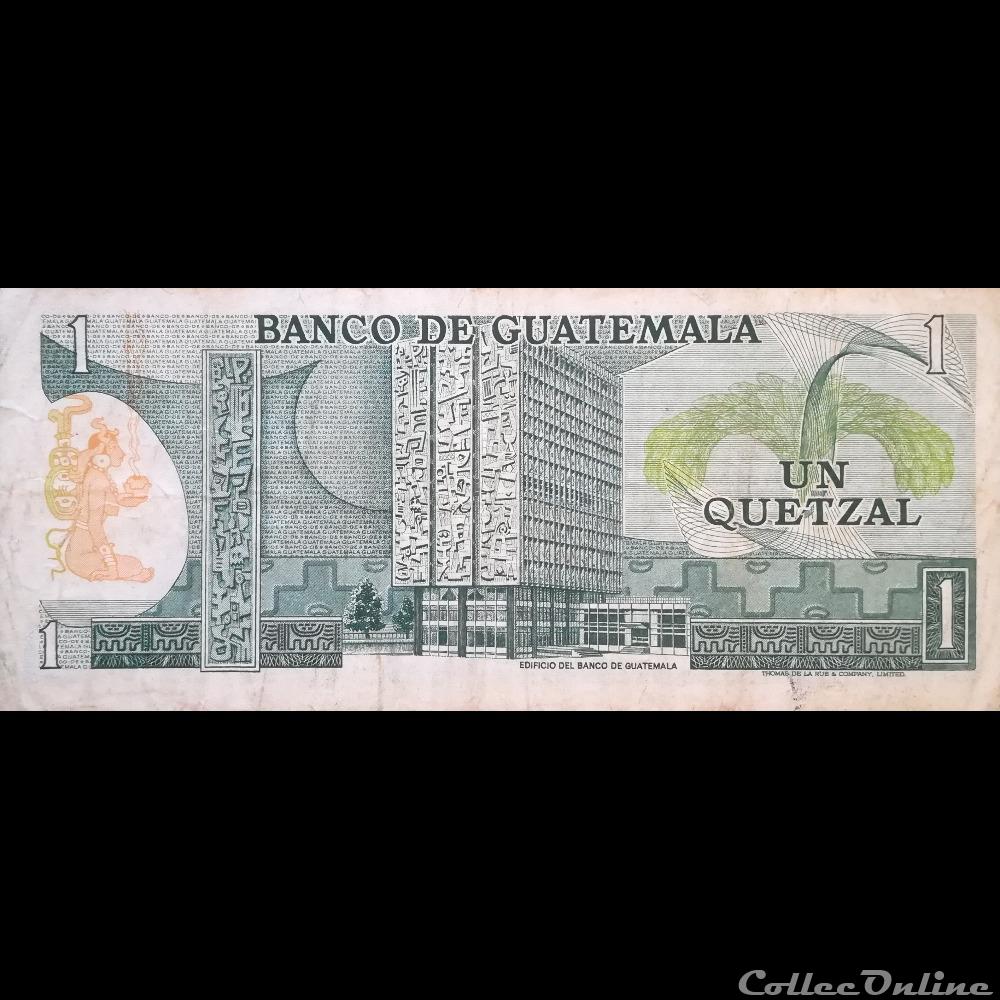 billet amerique du nord guatemala p 059 a 1 quetzal 1972