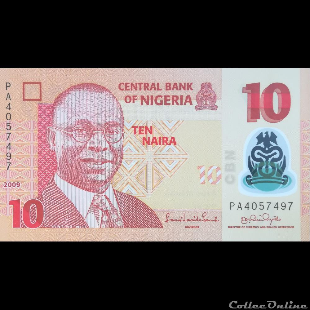 NIGERIA - P 39 A2 - 10 NAIRA - 2009 billet afrique nigerium nigeria p 39 a2 10 naira 2009