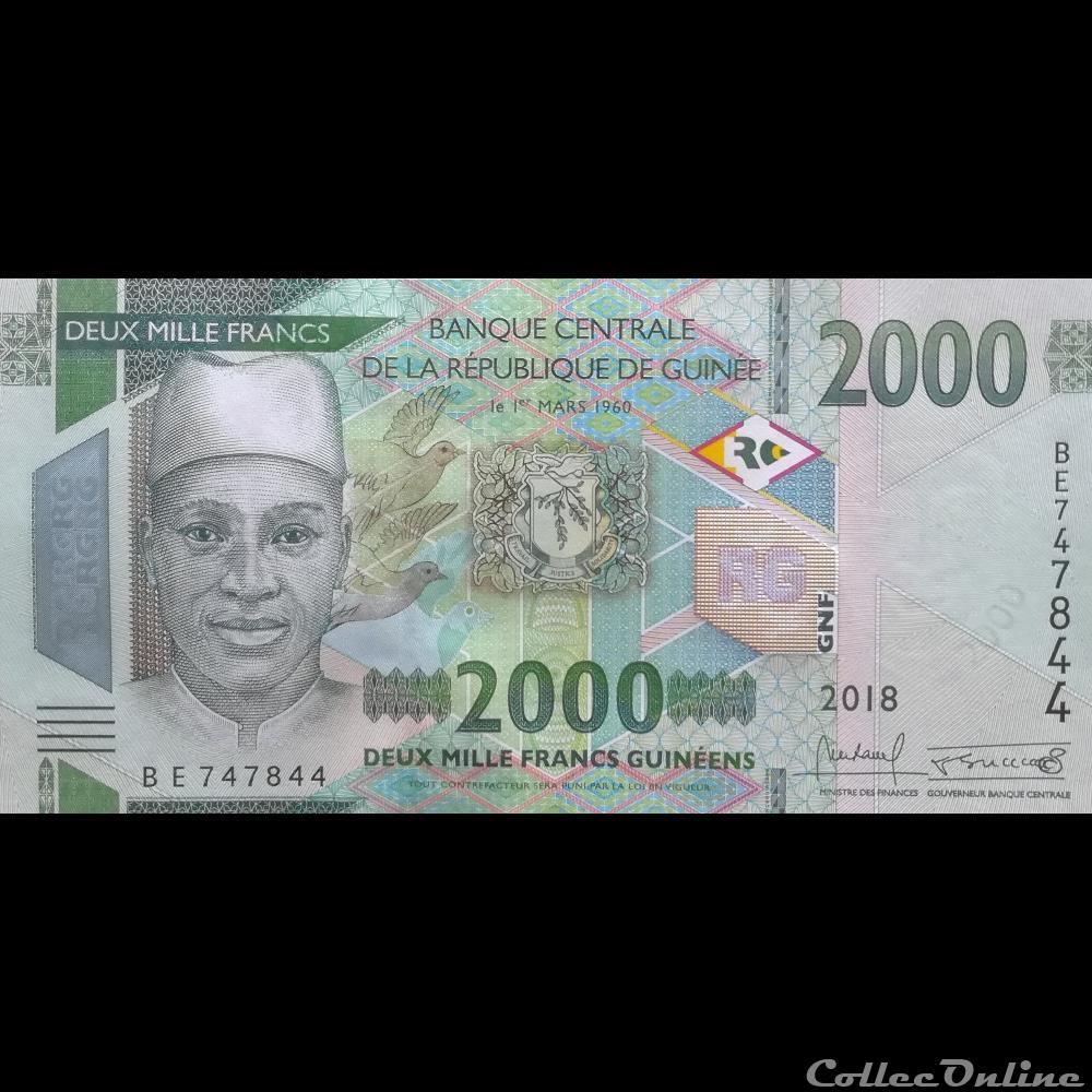 GUINEE - P new - 2000 FRANCS - 2018 billet afrique guinee p new 2000 francs 2018
