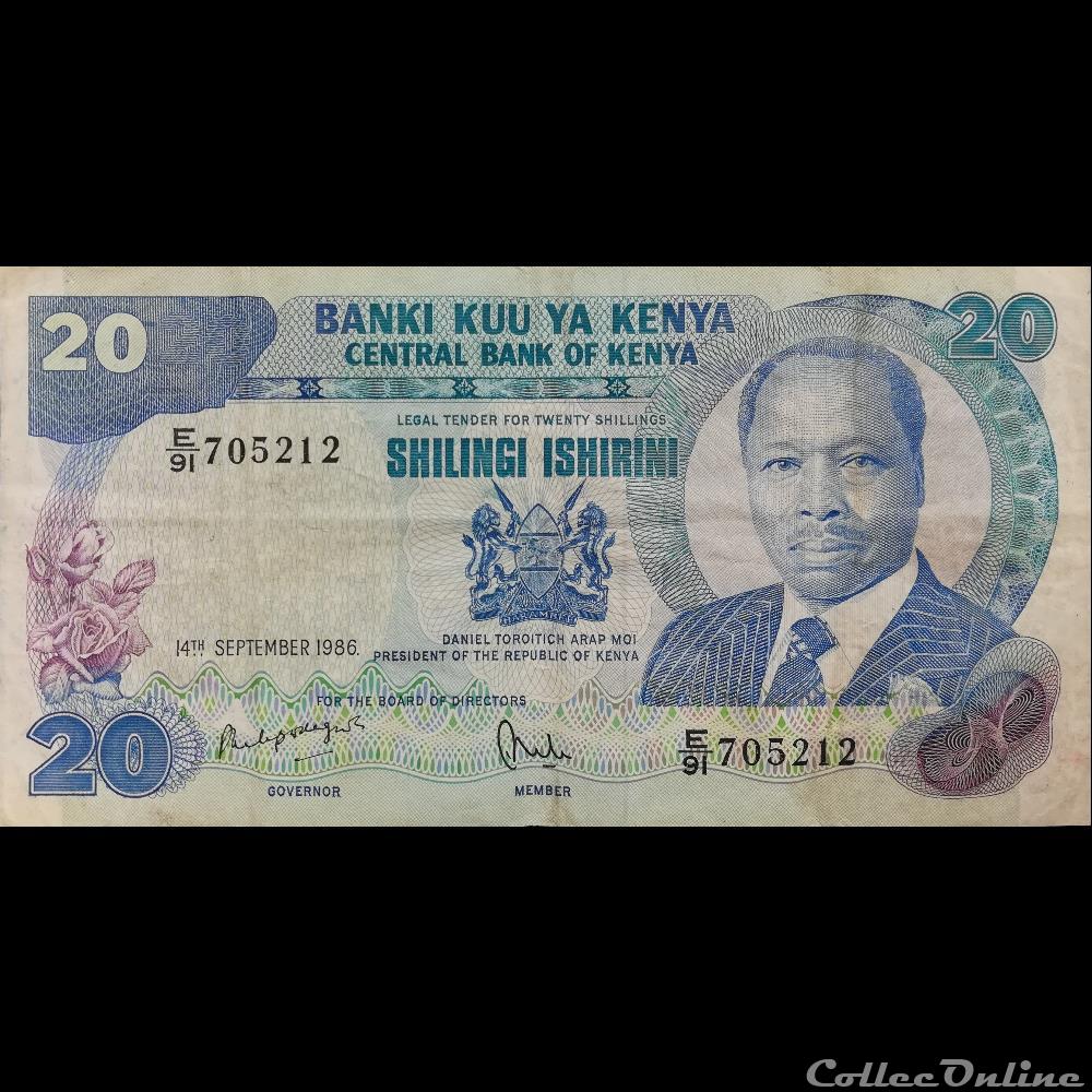 KENYA - P 21 E - 20 SHILLINGS - 1986 billet afrique kenya p 21 e 20 shillings 1986