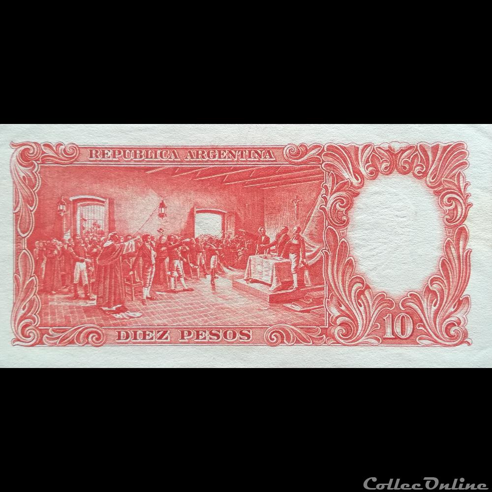 ARGENTINE - P 270 C (9 G) - 10 PESOS - 1954-63 billet amerique du sud argentine p 270 c 9 g 10 pesos 1954 63