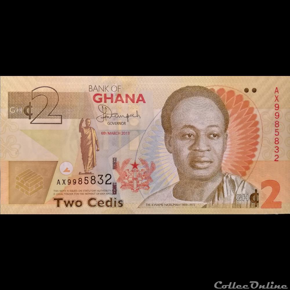 GHANA - P 37Ab - 2 CEDIS - 2013 billet afrique ghana p 37ab 2 cedis 2013