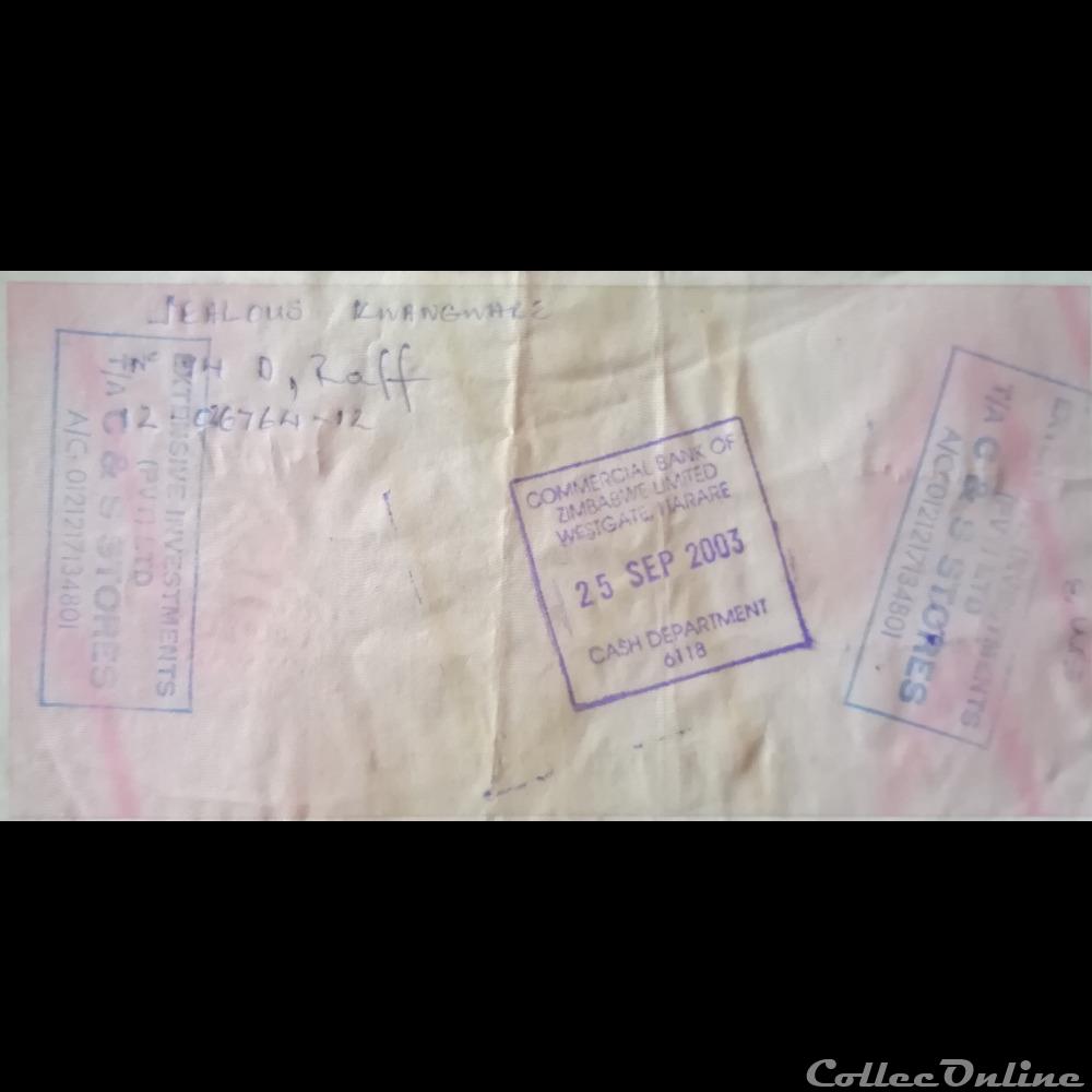 ZIMBABWE - P 18 - 20000 DOLLARS - 2003 billet afrique zimbabwe p 18 20000 dollars 2003