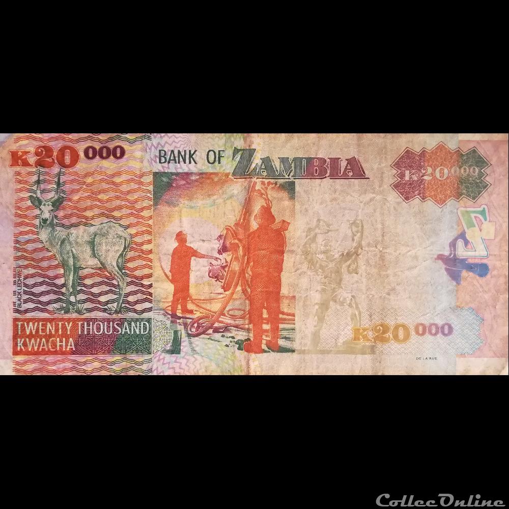 billet afrique zambie p 47 d 20000 kwacha 2008