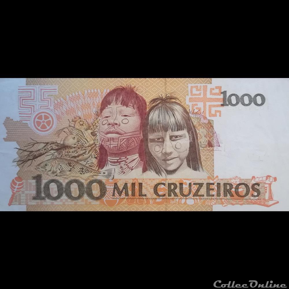 BRESIL - P 231 C - 1000 CRUZEIROS - 1991 billet amerique du sud bresil p 231 c 1000 cruzeiros 1991