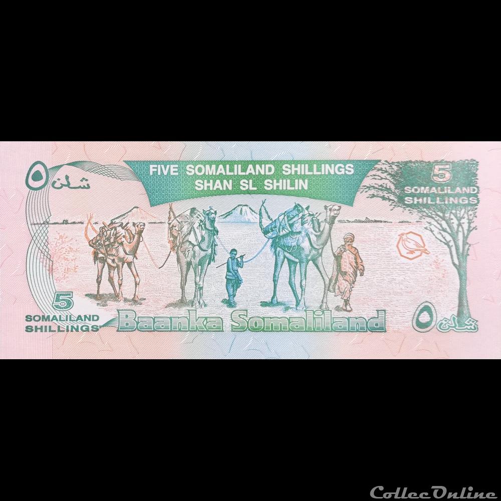 SOMALILAND - P 01 - 5 SHILLINGS - 1994 billet afrique somalie somaliland p 01 5 shillings 1994