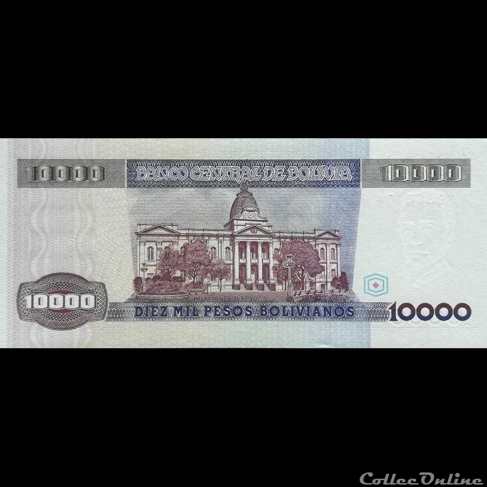 billet amerique du sud argentine bolivie p 169 a 10 000 pesos bolivianos 1984