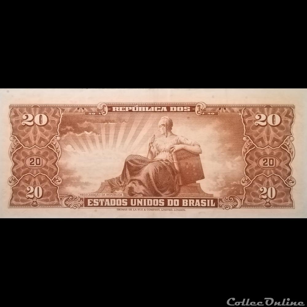 BRESIL - P 160 D - 20 CRUZEIROS - 1961 billet amerique du sud bresil p 160 d 20 cruzeiros 1961