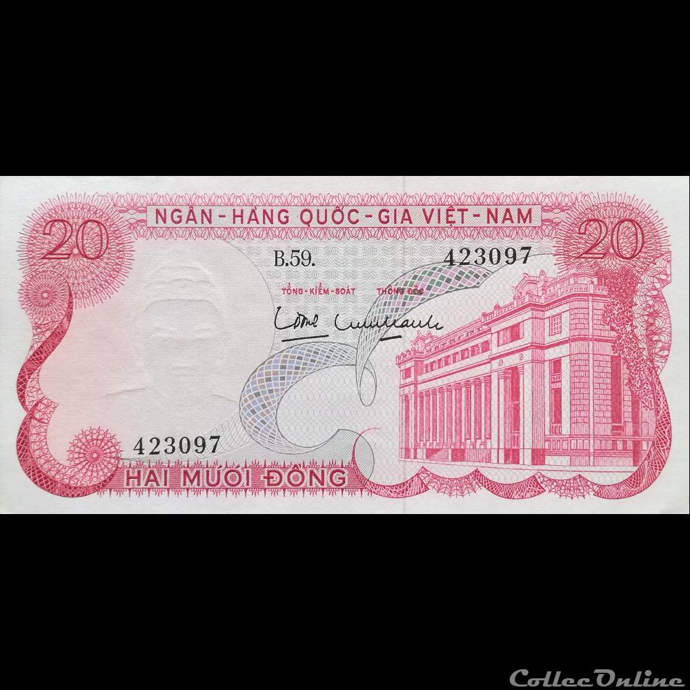 VIÊT NAM DU SUD - P 24 - 20 DÔNG - 1969 billet asie vietnam viet nam du sud p 24 20 dong 1969
