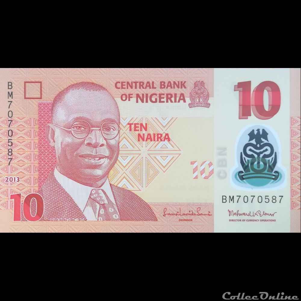 NIGERIA - P 39 D - 10 NAIRA - 2013 billet afrique nigerium nigeria p 39 d 10 naira 2013