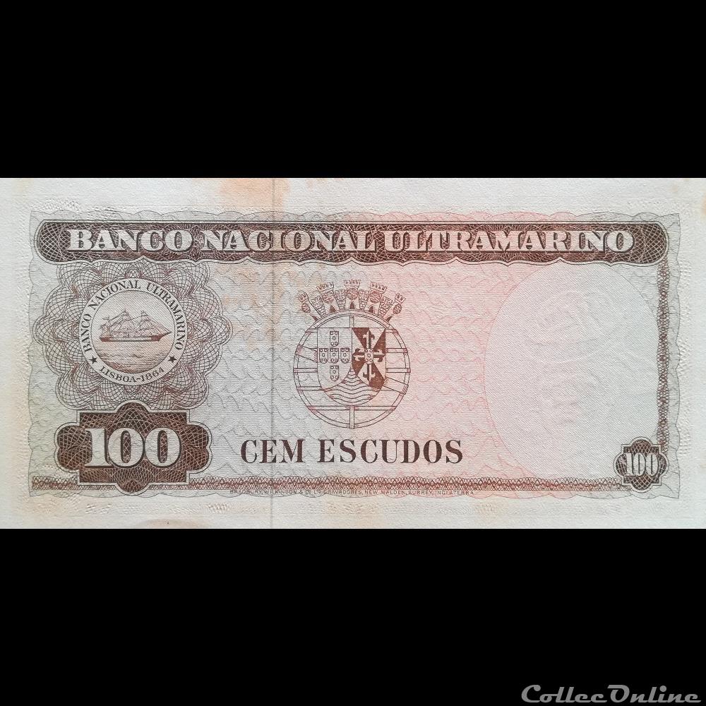 billet asie oriental timor p 28 100 escudos 1963
