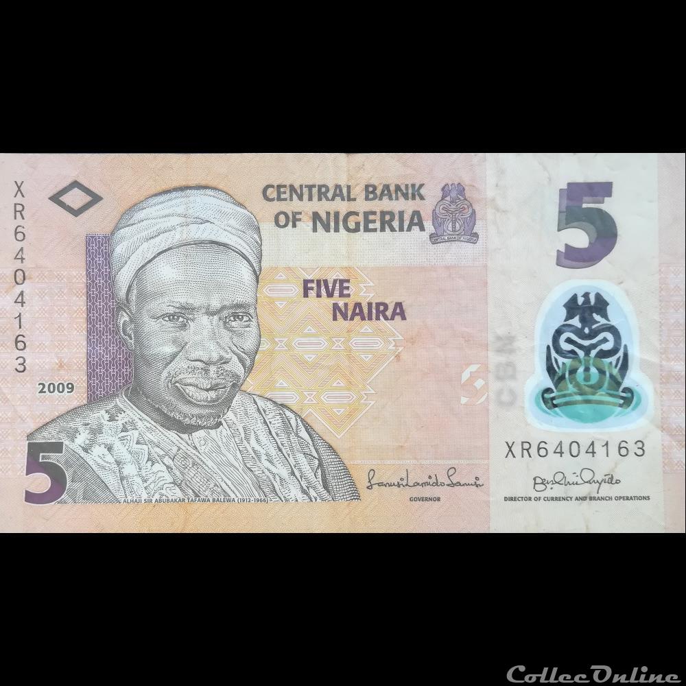 billet afrique nigerium nigeria p 38 a2 5 naira 2009