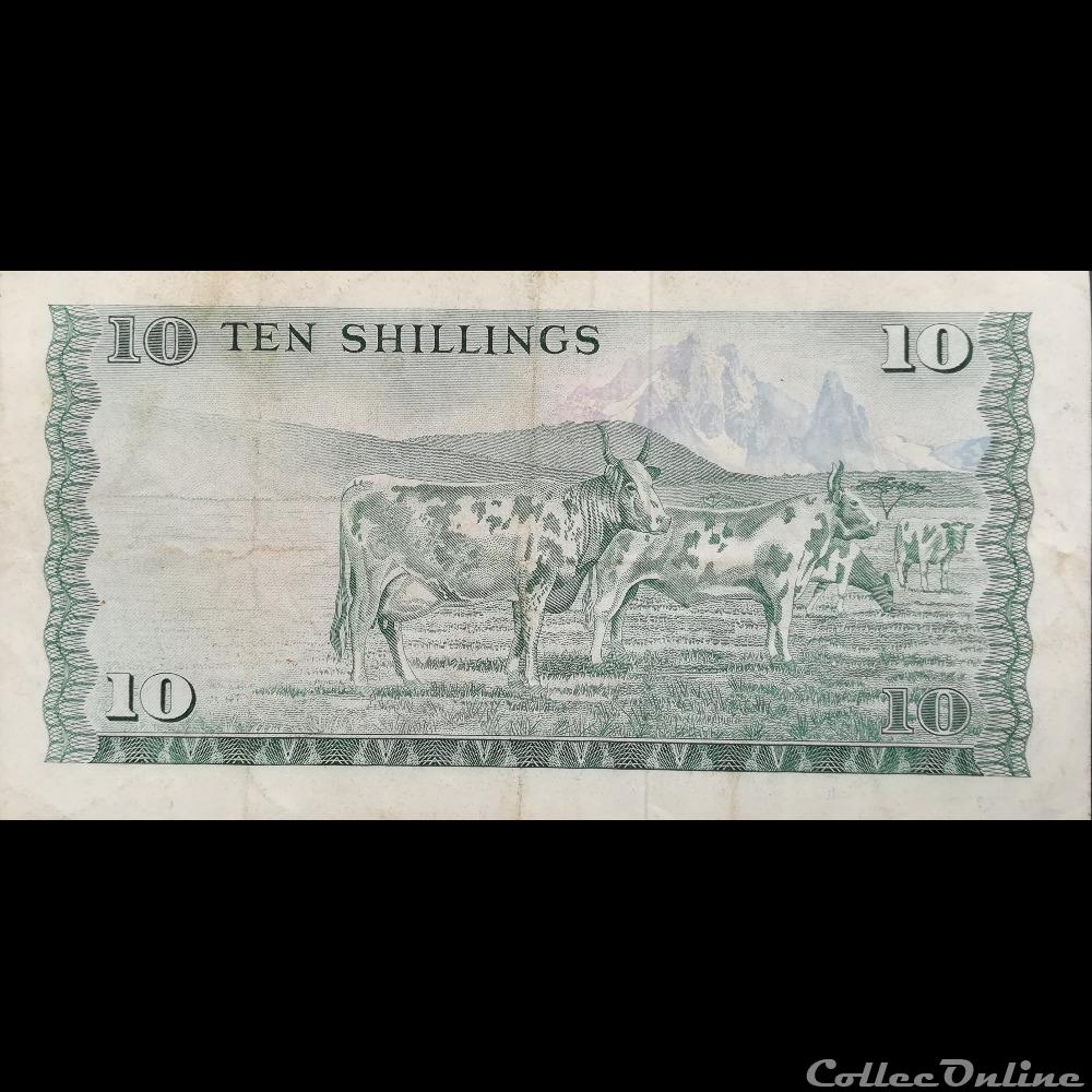 billet afrique kenya p 12 c 10 shillings 1977