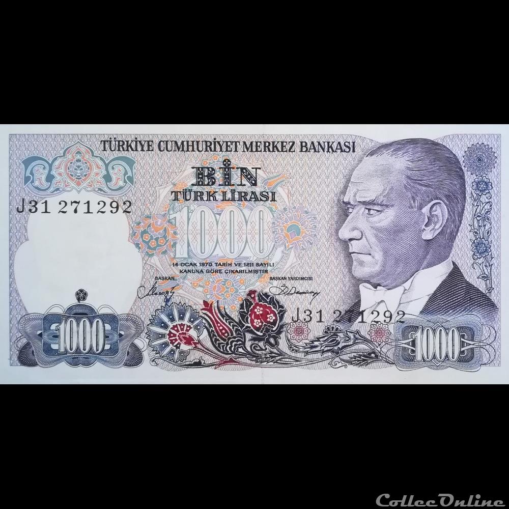 TURQUIE - P 196 B - 1000 LIRA - 1986 billet asie turquie p 196 b 1000 lira 1986