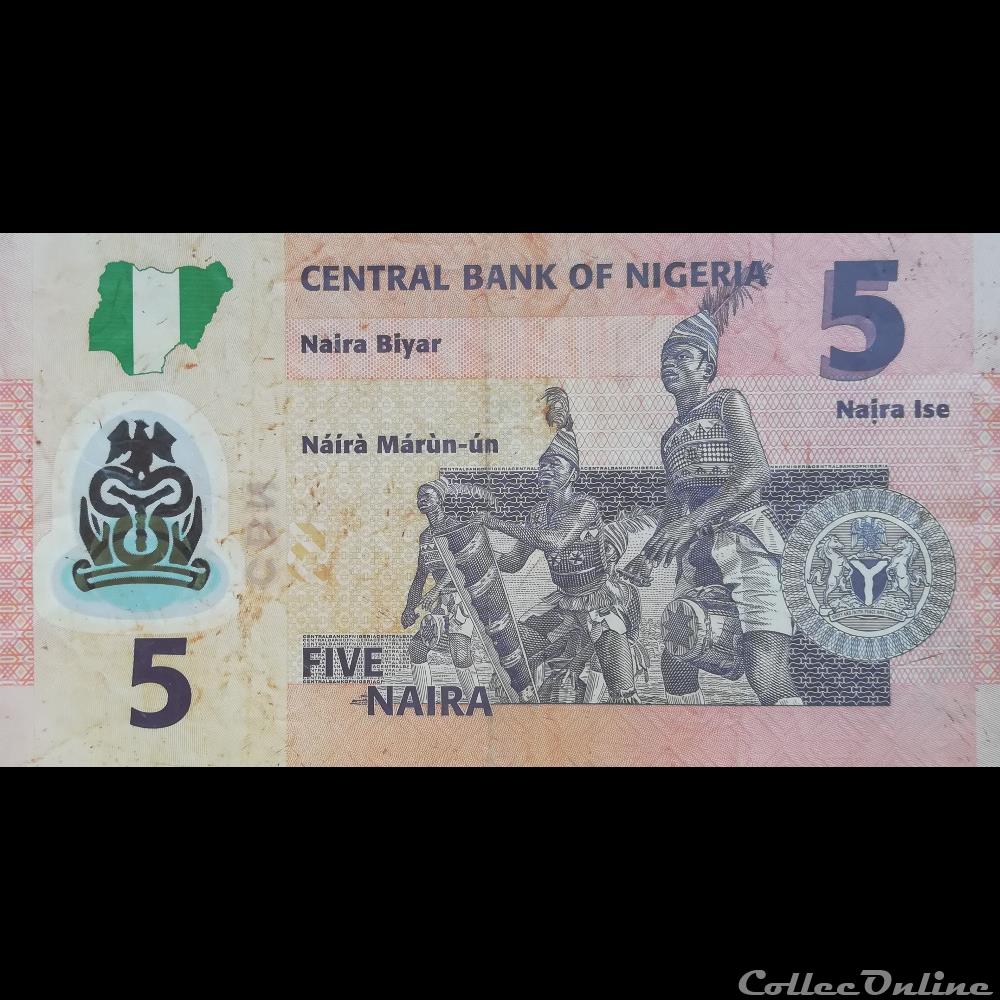 billet afrique nigerium nigeria p 38 a2 5 naira 2009