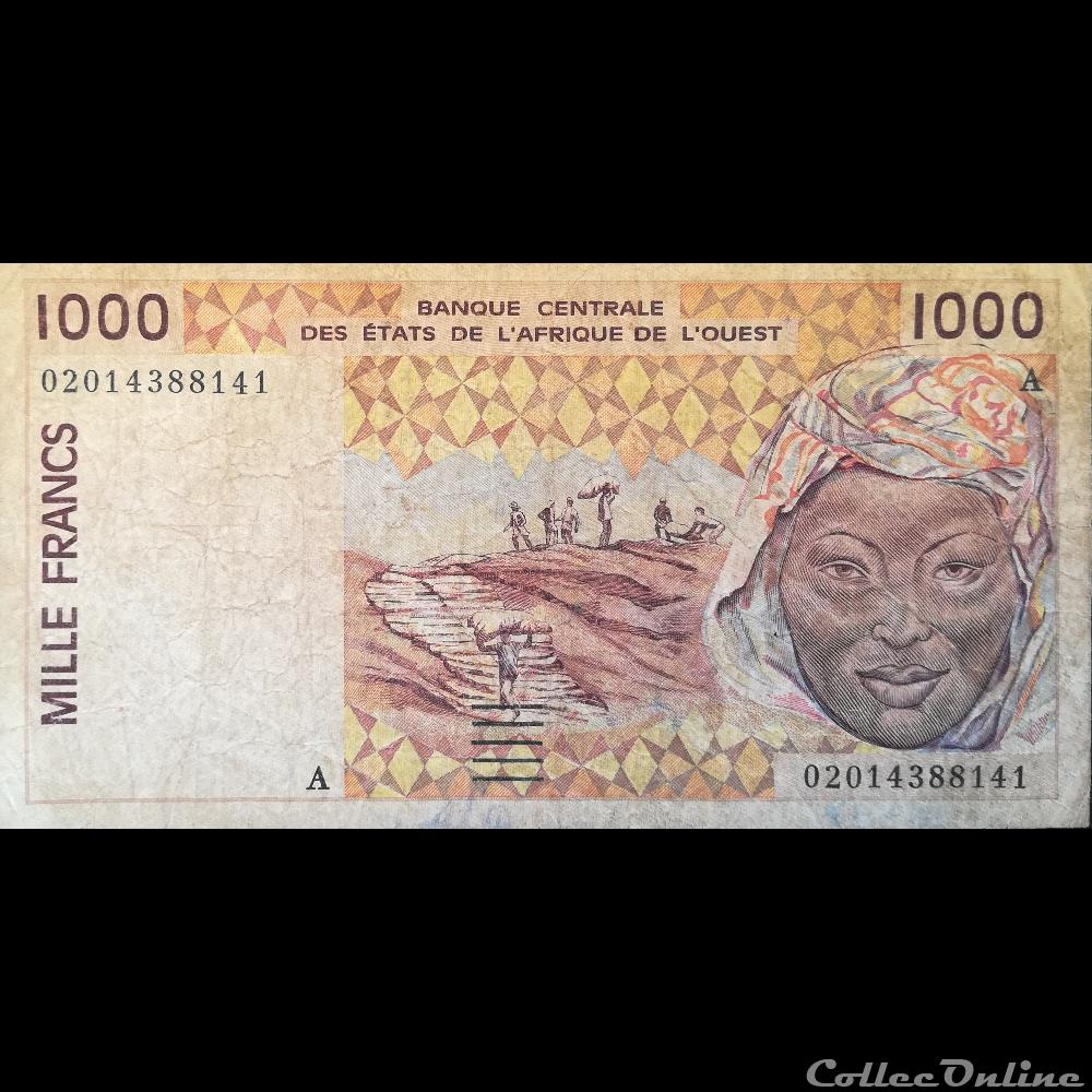 COTE D'IVOIRE - P 111A K - 1000 FRANCS - 2002 billet afrique d cote ivoire p 111a k 1000 francs 2002