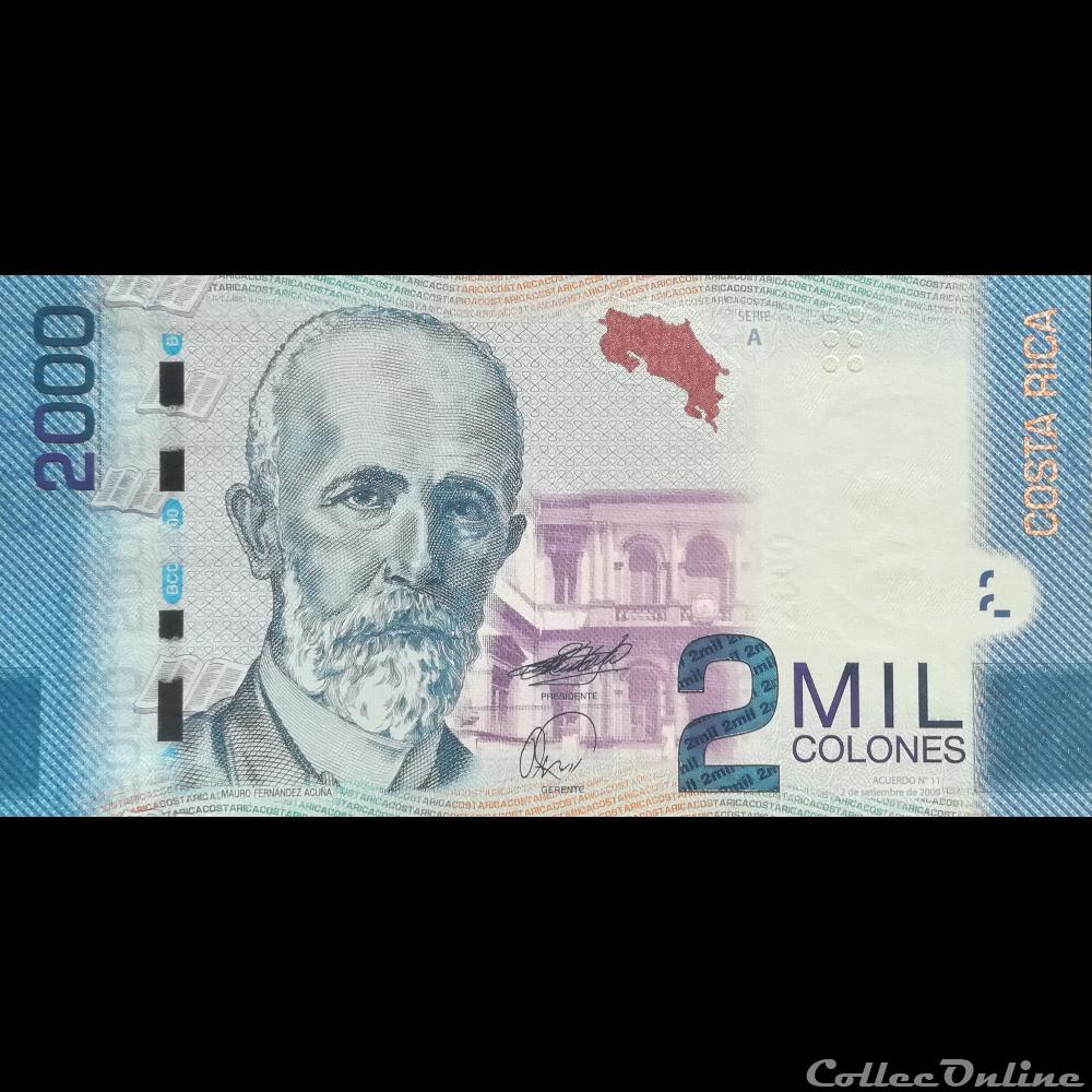 COSTA RICA - P 275 A - 2000 COLONES - 2009 billet amerique du nord costum costa rica p 275 a 2000 colones 2009