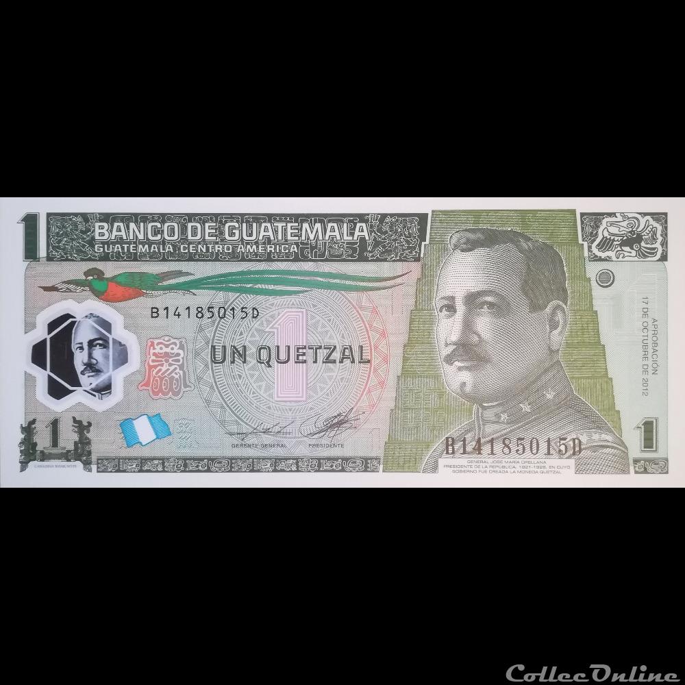 GUATEMALA - P 115 D - 1 QUETZAL - 2012 billet amerique du nord guatemala p 115 d 1 quetzal 2012