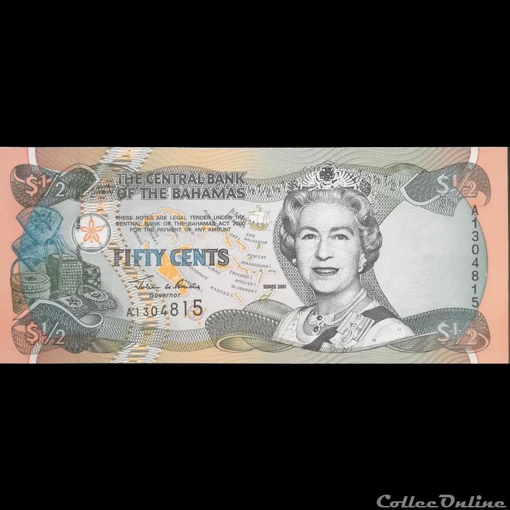 billet amerique du nord bahamas p 068 50 cents 2001