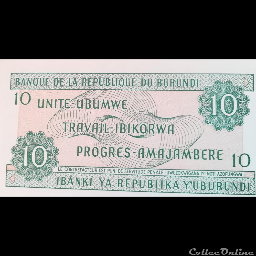 BURUNDI - P 33 C - 10 FRANCS 1995 billet afrique burundi p 33 c 10 francs 1995