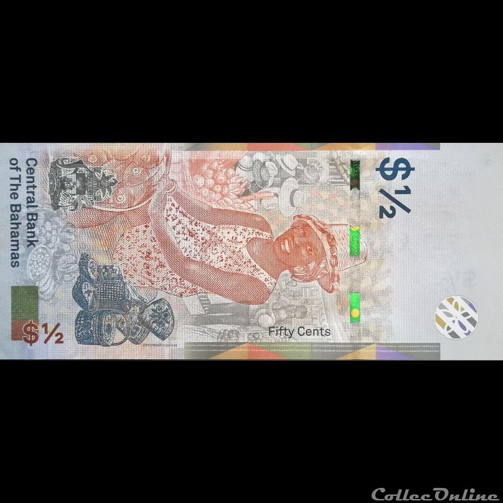 BAHAMAS - P NEW - 50 CENTS - 2019 billet amerique du nord bahamas p new 50 cents 2019