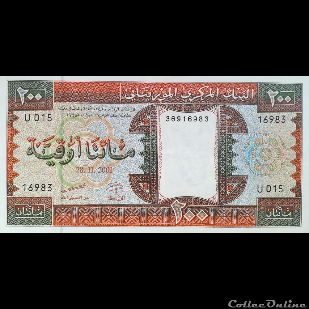 MAURITANIE - P 05 I - 200 OUGUIYA - 2001 billet afrique malawi mauritanie p 05 i 200 ouguiya 2001
