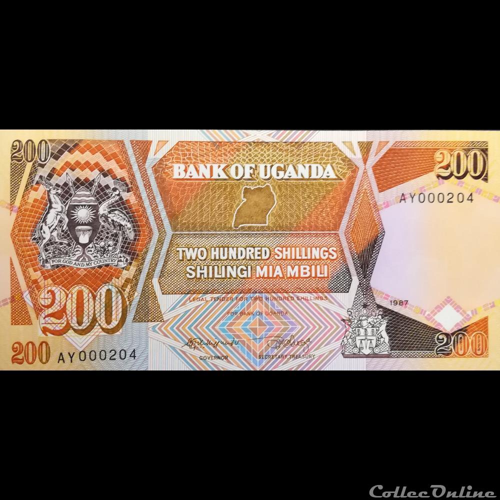 OUGANDA - P 32 A - 200 SHILLINGS - 1987 billet afrique ougandum ouganda p 32 a 200 shillings 1987