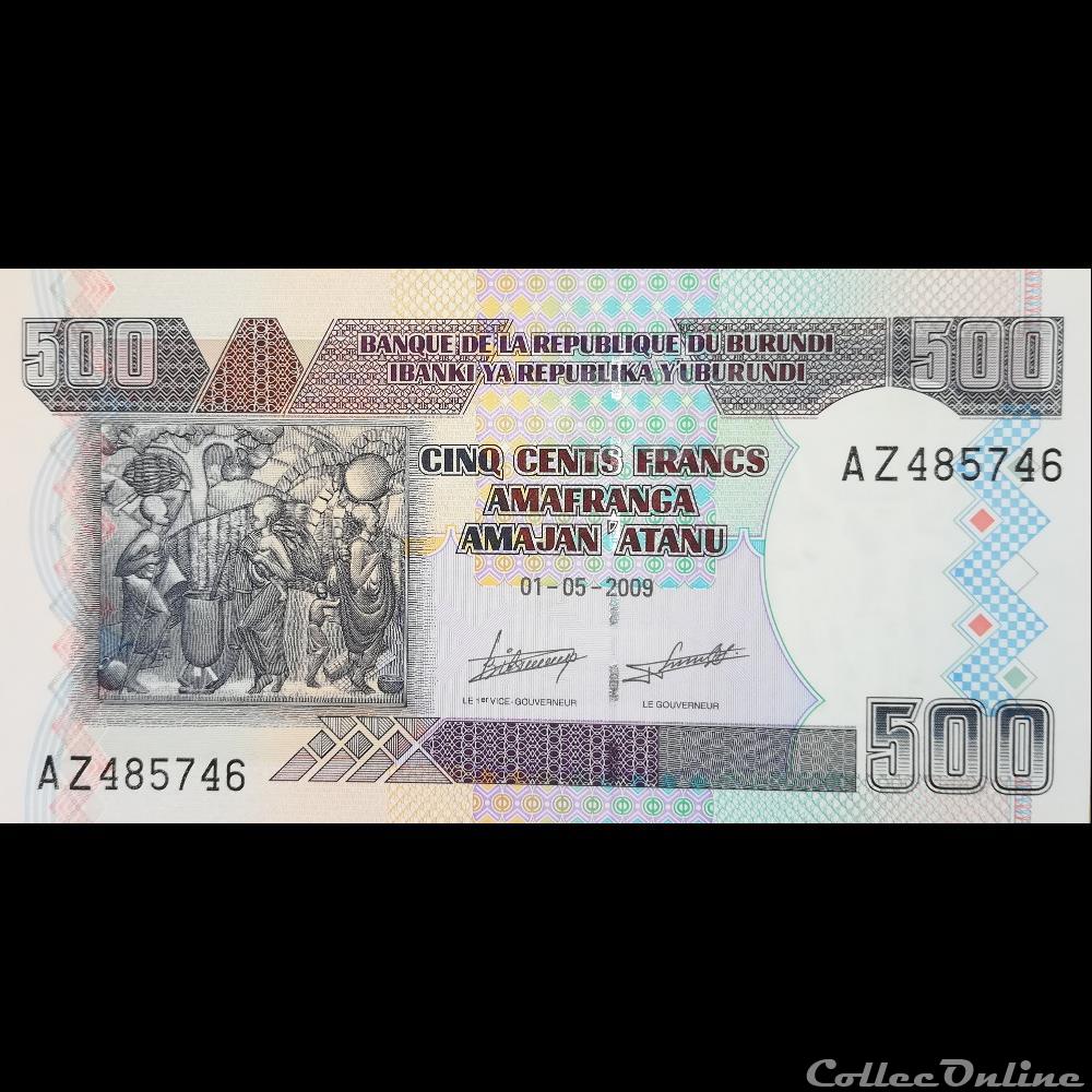 BURUNDI - P 38 E - 500 FRANCS 2009 billet afrique burundi p 38 e 500 francs 2009