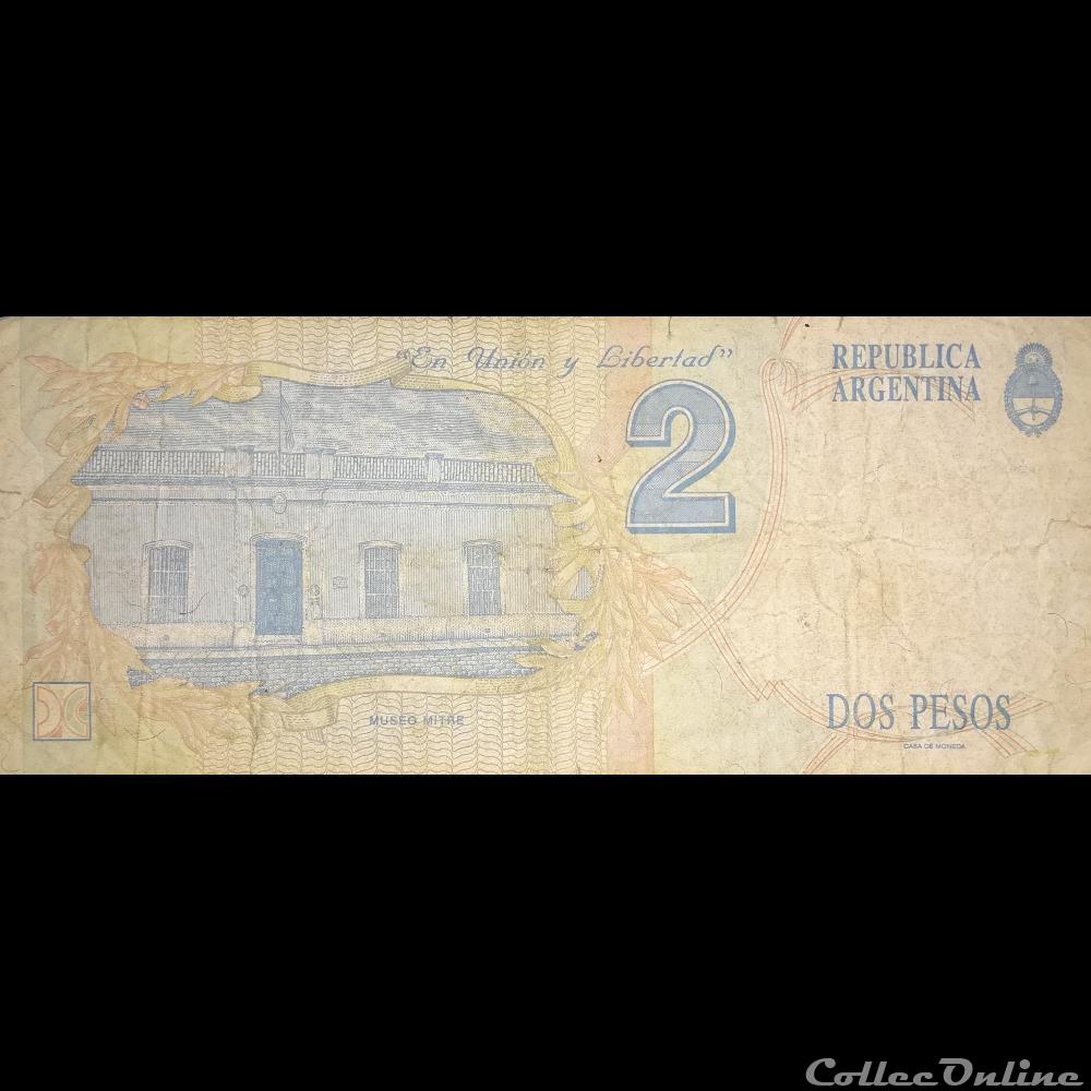 billet amerique du sud argentine p 340 b 1 2 pesos 1995