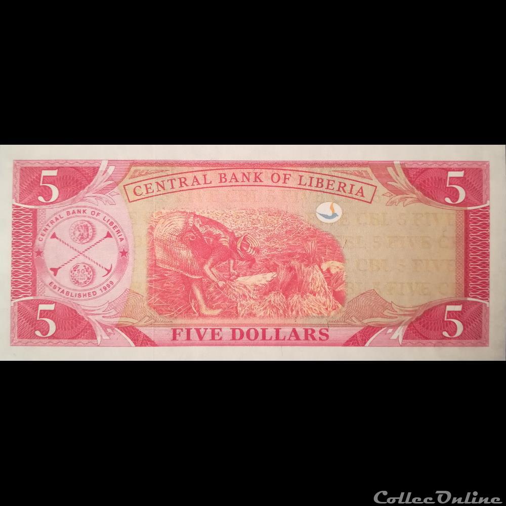 LIBERIA - P 26 F - 5 DOLLARS - 2011 billet afrique liberium liberia p 26 f 5 dollars 2011