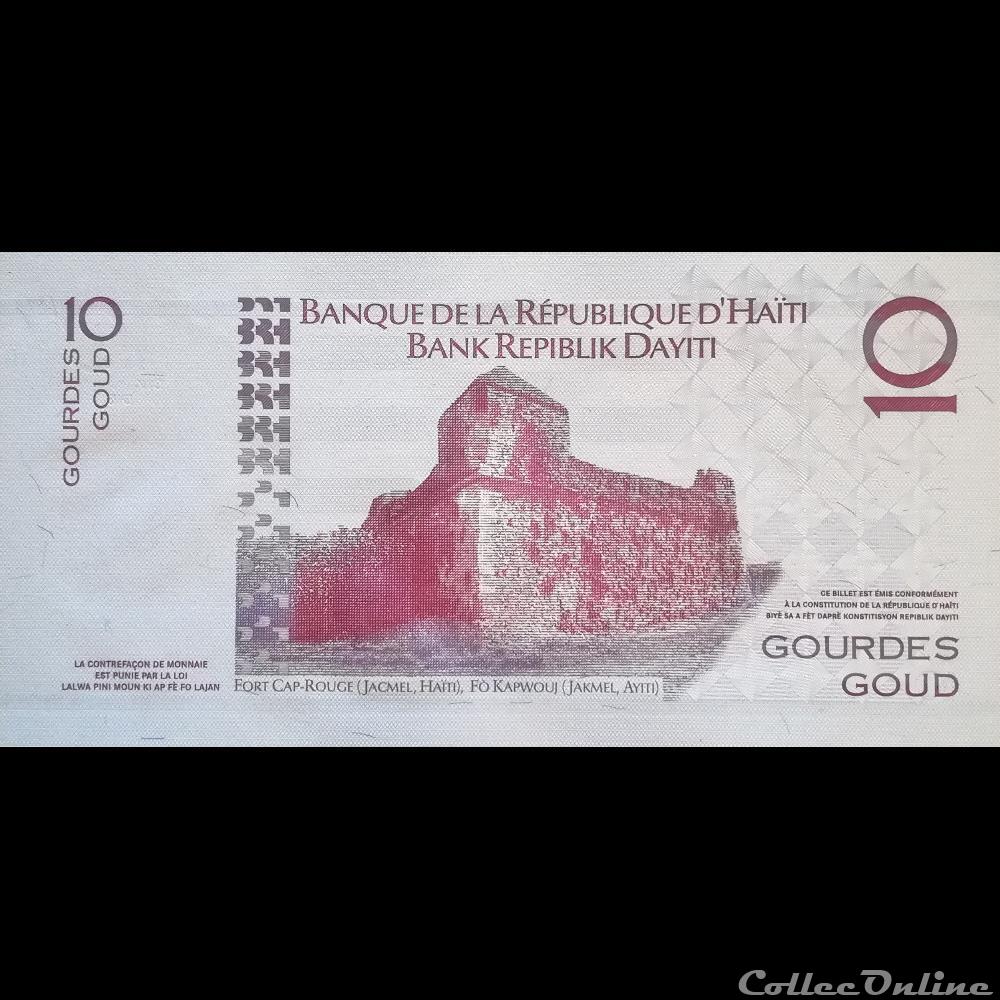 HAITI - P 272 H - 10 GOURDES - 2016 billet amerique du nord haiti p 272 h 10 gourdes 2016