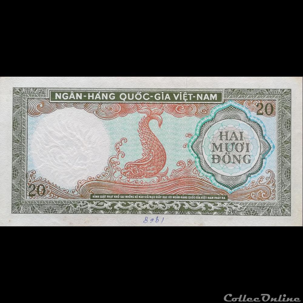 VIÊT NAM DU SUD - P 16 - 20 DÔNG - 1964 billet asie vietnam viet nam du sud p 16 20 dong 1964